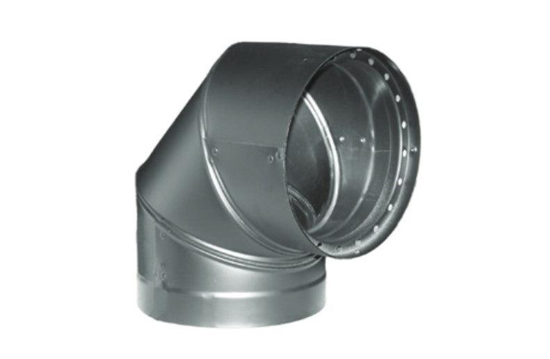 Majestic DVL 6" 90 Degree Black Double-Wall Elbow