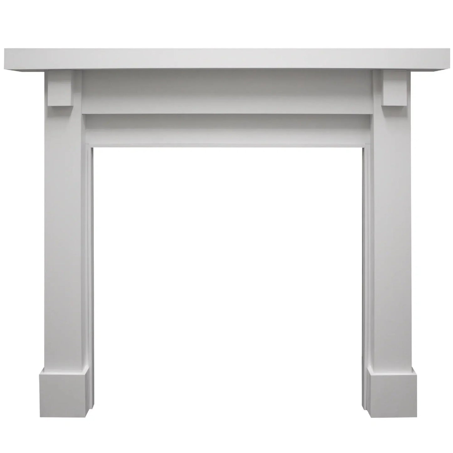 Majestic Design Series Battlefield C 53" Primed MDF Rustic Style Flush Wood Fireplace Mantel With Custom New Gray Stain Color
