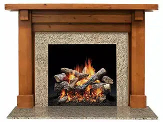 Majestic Design Series Battlefield C 53" Primed MDF Rustic Style Flush Wood Fireplace Mantel With Custom New Gray Stain Color