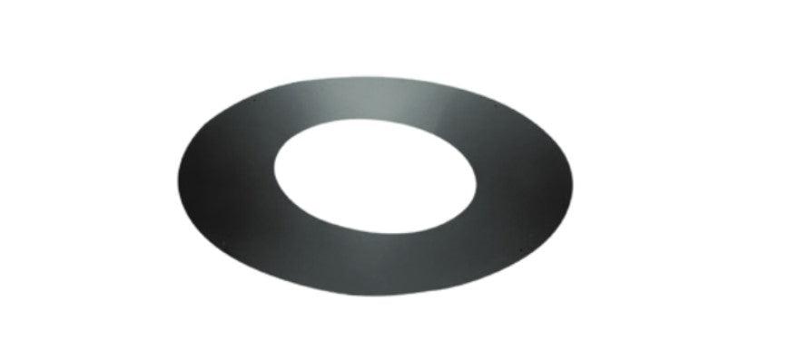 Majestic DuraTech 6" Black Galvalume Trim Collar for 4/12 - 6/12 Pitch Roof Support