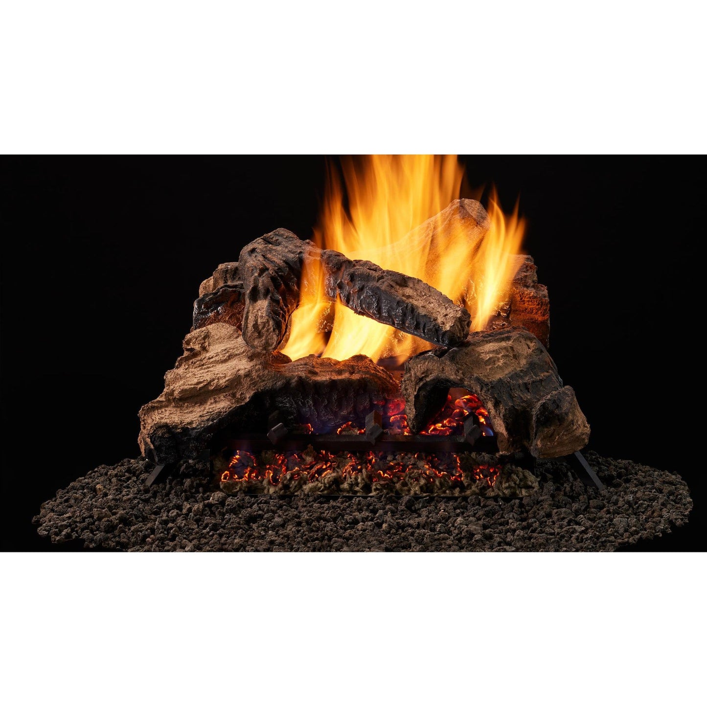 Majestic Duzy 2 24"/18" 4-Piece Fiber Ceramic Vented Gas Log Set