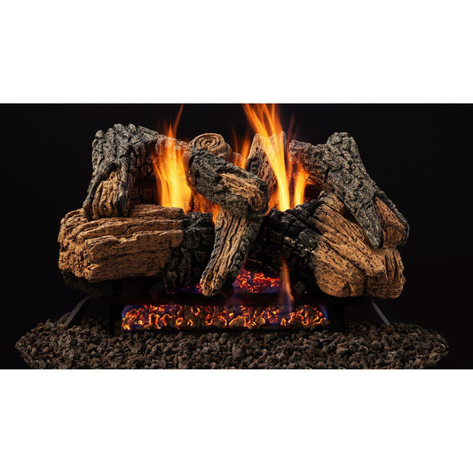 Majestic Duzy 3 24"/18" 6-Piece Refractory Cement Vented Gas Log Set