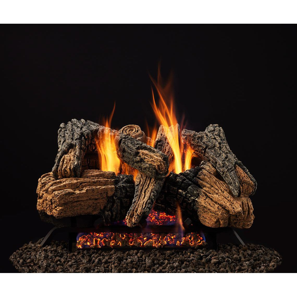 Majestic Duzy 3 24"/18" 6-Piece Refractory Cement Vented Gas Log Set