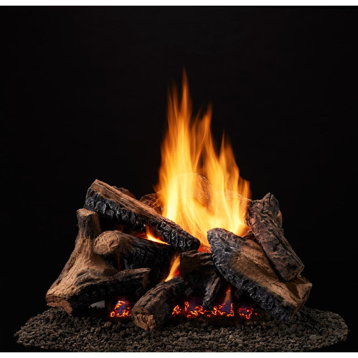 Majestic Duzy 5 24"/18" 8-Piece Fiber Ceramic Vented Gas Log Set