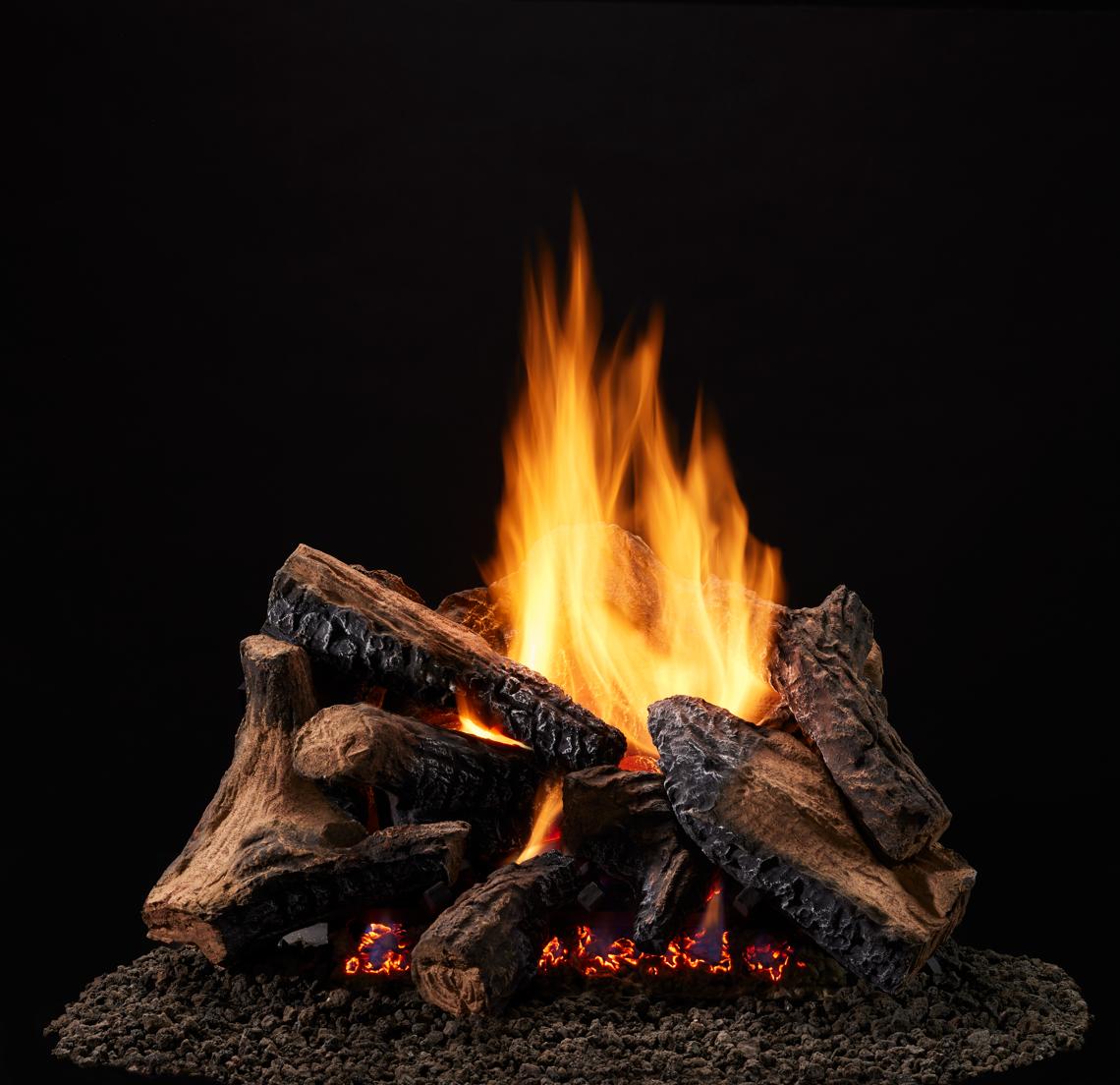 Majestic Duzy 5 30" 8-Piece Fiber Ceramic Vented Gas Log Set