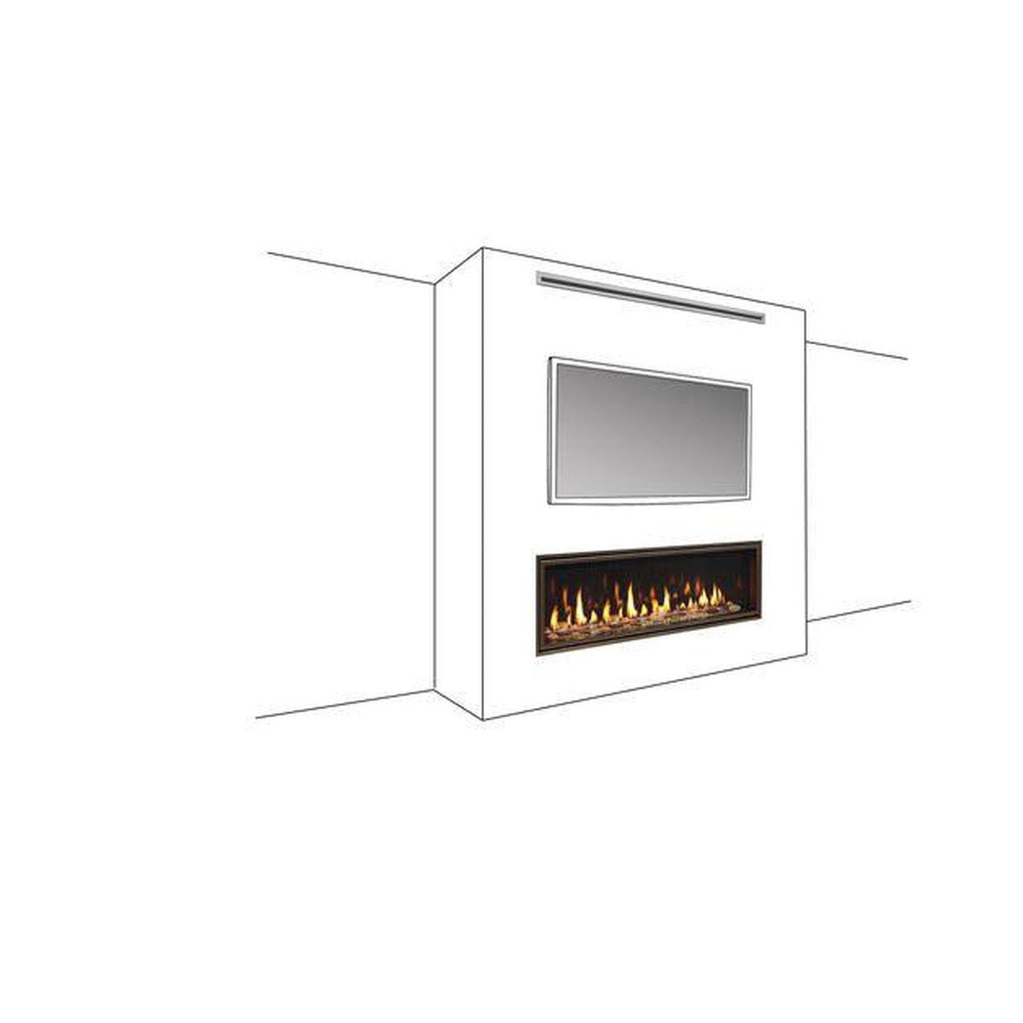 Majestic Echelon II 36" Linear Contemporary Direct Vent Natural Gas Fireplace With IntelliFire Touch Ignition System