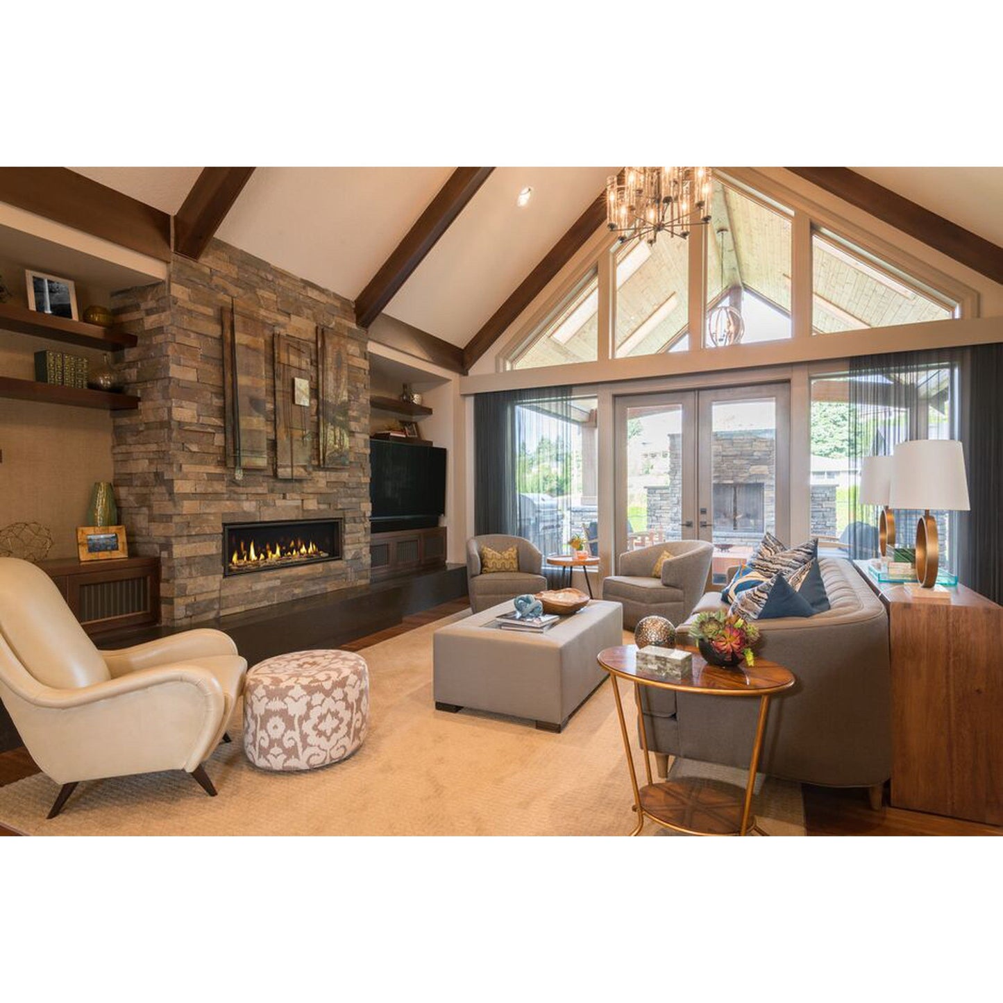 Majestic Echelon II 36" Linear Contemporary Direct Vent Natural Gas Fireplace With IntelliFire Touch Ignition System