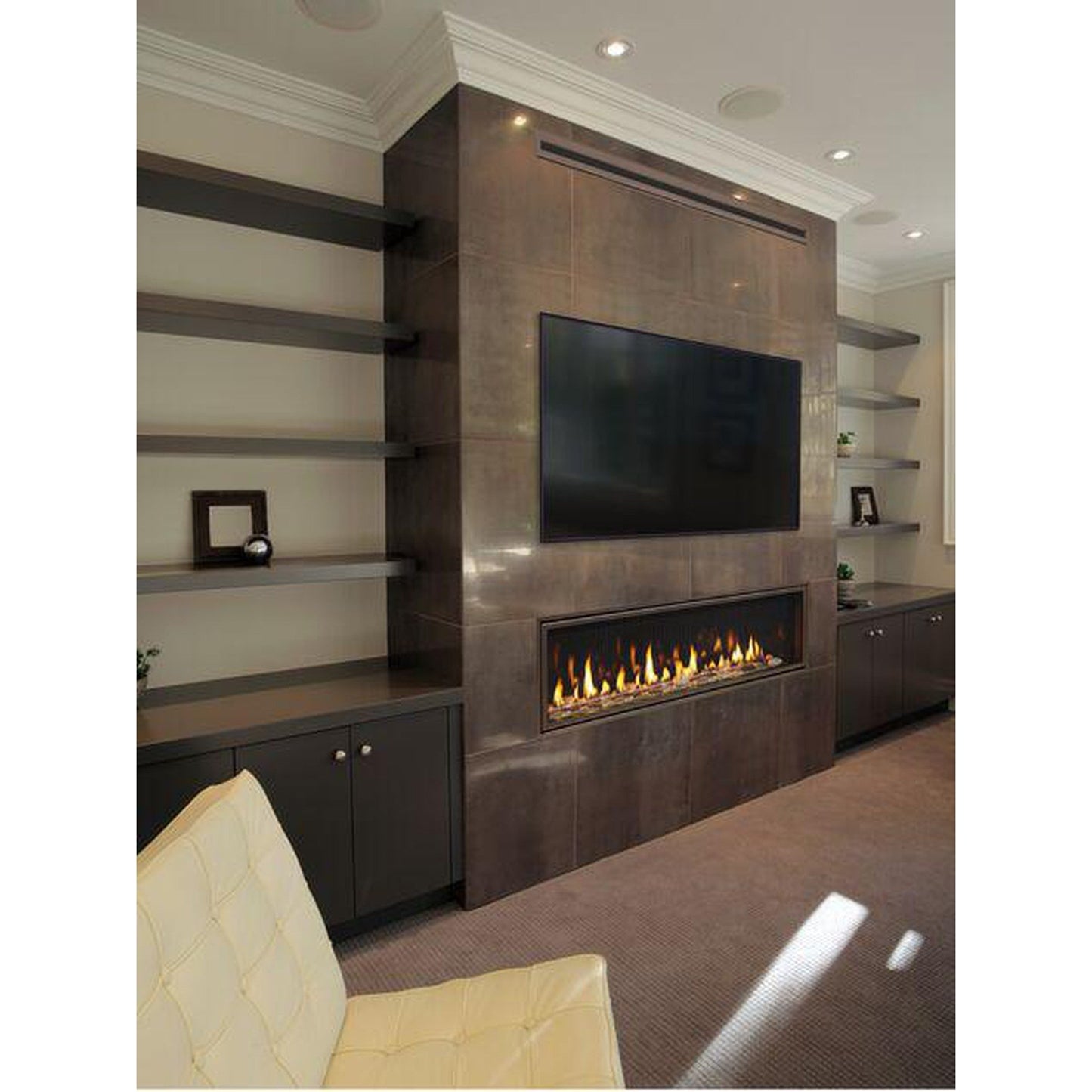Majestic Echelon II 60" Linear Contemporary Direct Vent Natural Gas Fireplace With IntelliFire Touch Ignition System