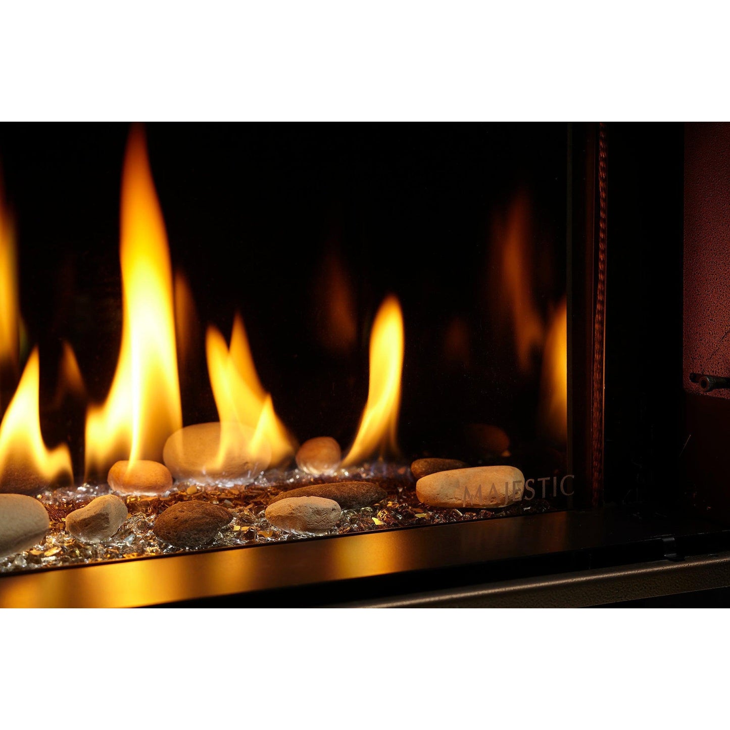 Majestic Echelon II 60" Linear Contemporary Direct Vent Natural Gas Fireplace With IntelliFire Touch Ignition System