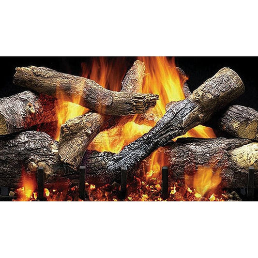 Majestic Fireside Grand Oak 24" 11-Piece 2-Tier Refractory Cement Vented Gas Log Set