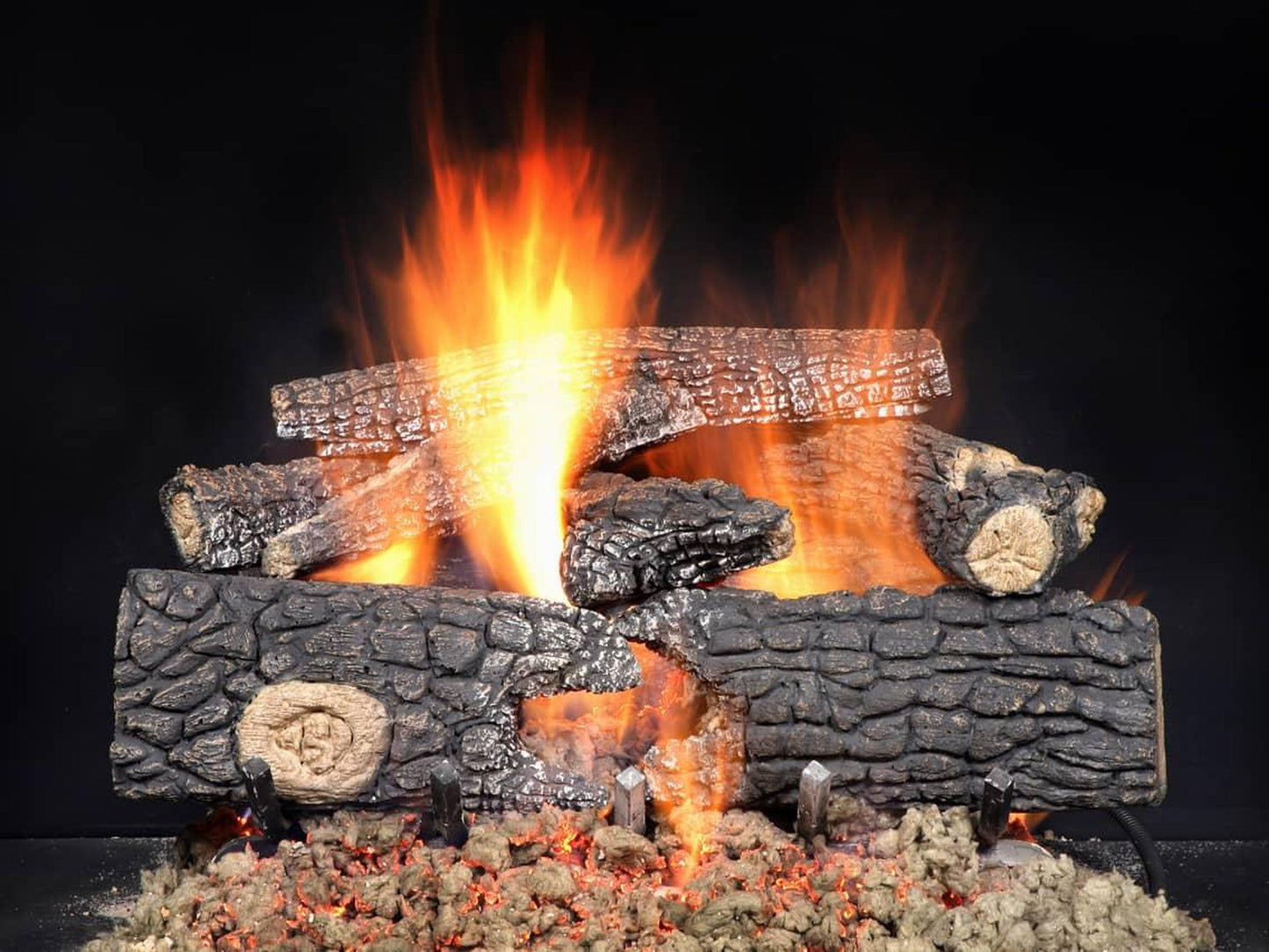 Majestic Fireside Realwood 18" 8-Piece Outdoor Refractory Cement Vented Gas Log Set