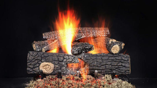 Majestic Fireside Realwood 24" 8-Piece Outdoor Refractory Cement Vented Gas Log Set