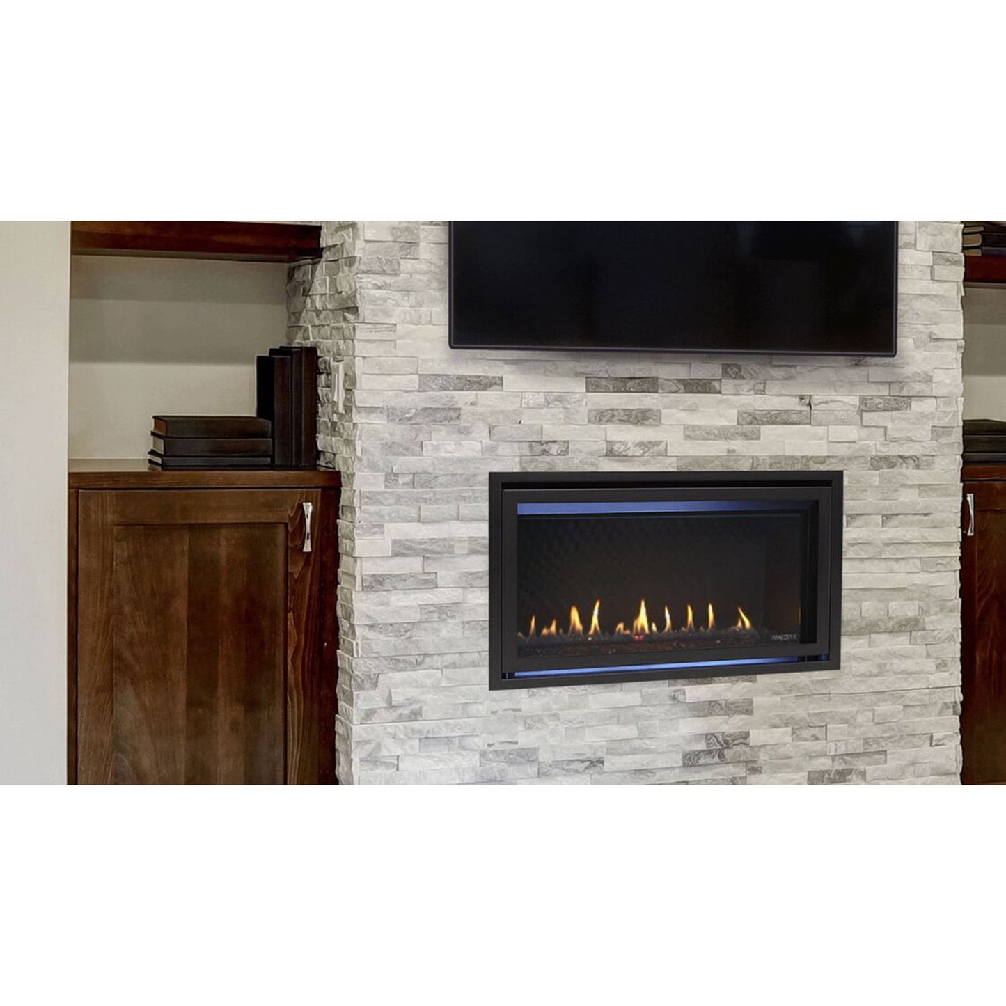 Majestic Jade 42" Linear Contemporary Direct Vent Natural Gas Fireplace With IntelliFire Touch Ignition System