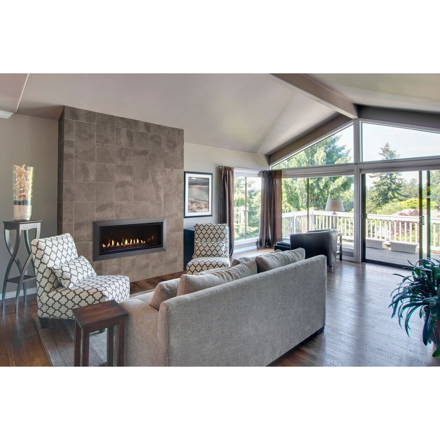 Majestic Jade 42" Linear Contemporary Direct Vent Natural Gas Fireplace With IntelliFire Touch Ignition System