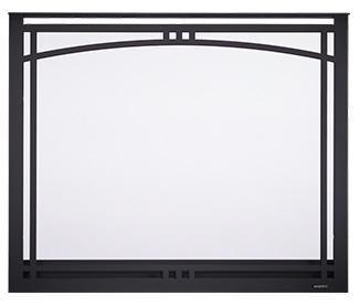 Majestic Manor 39" New Bronze Arched Overlap Fit Front With ClearVue Mesh for Meridian Series 36" Gas Fireplaces