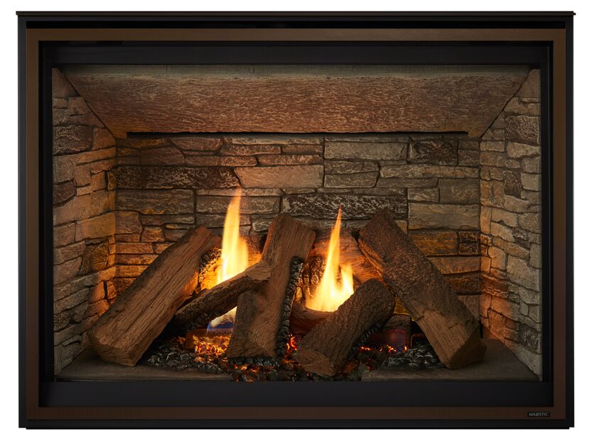 Majestic Meridian Platinum 42" Traditional Top/Rear Direct Vent Propane Gas Fireplace With IntelliFire Touch ignition System