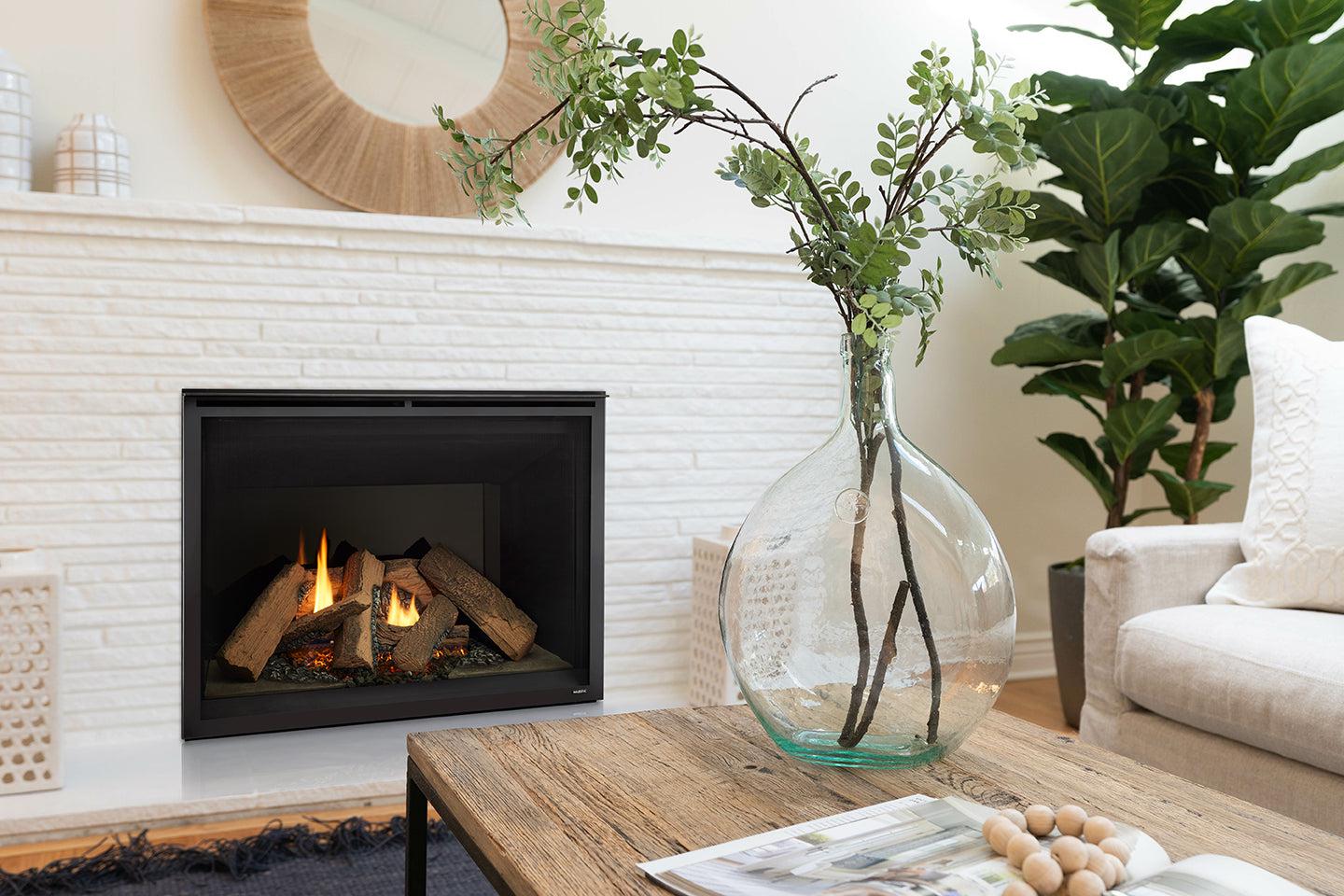 Majestic Meridian Platinum 42" Traditional Top/Rear Direct Vent Propane Gas Fireplace With IntelliFire Touch ignition System