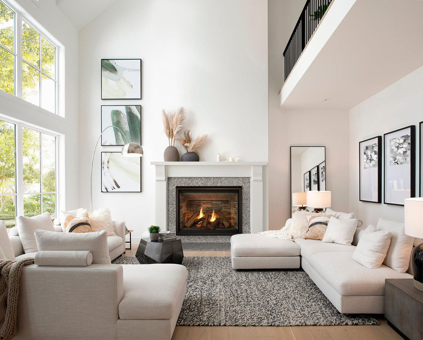 Majestic Meridian Platinum 42" Traditional Top/Rear Direct Vent Propane Gas Fireplace With IntelliFire Touch ignition System