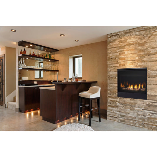 Majestic Quartz 32" Traditional Top/Rear Direct Vent Natural Gas Fireplace With IntelliFire Touch Ignition System
