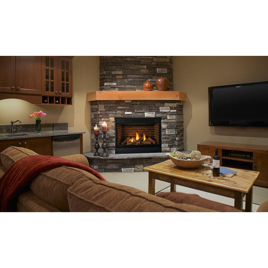 Majestic Quartz 42" Traditional Top/Rear Direct Vent Natural Gas Fireplace With IntelliFire Touch Ignition System