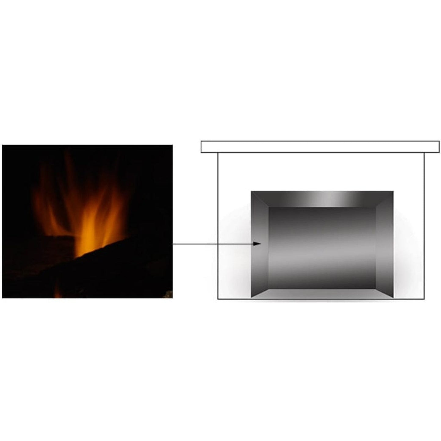 Majestic Reflective Black Glass Interior Panels for Quartz 32" Gas Fireplace