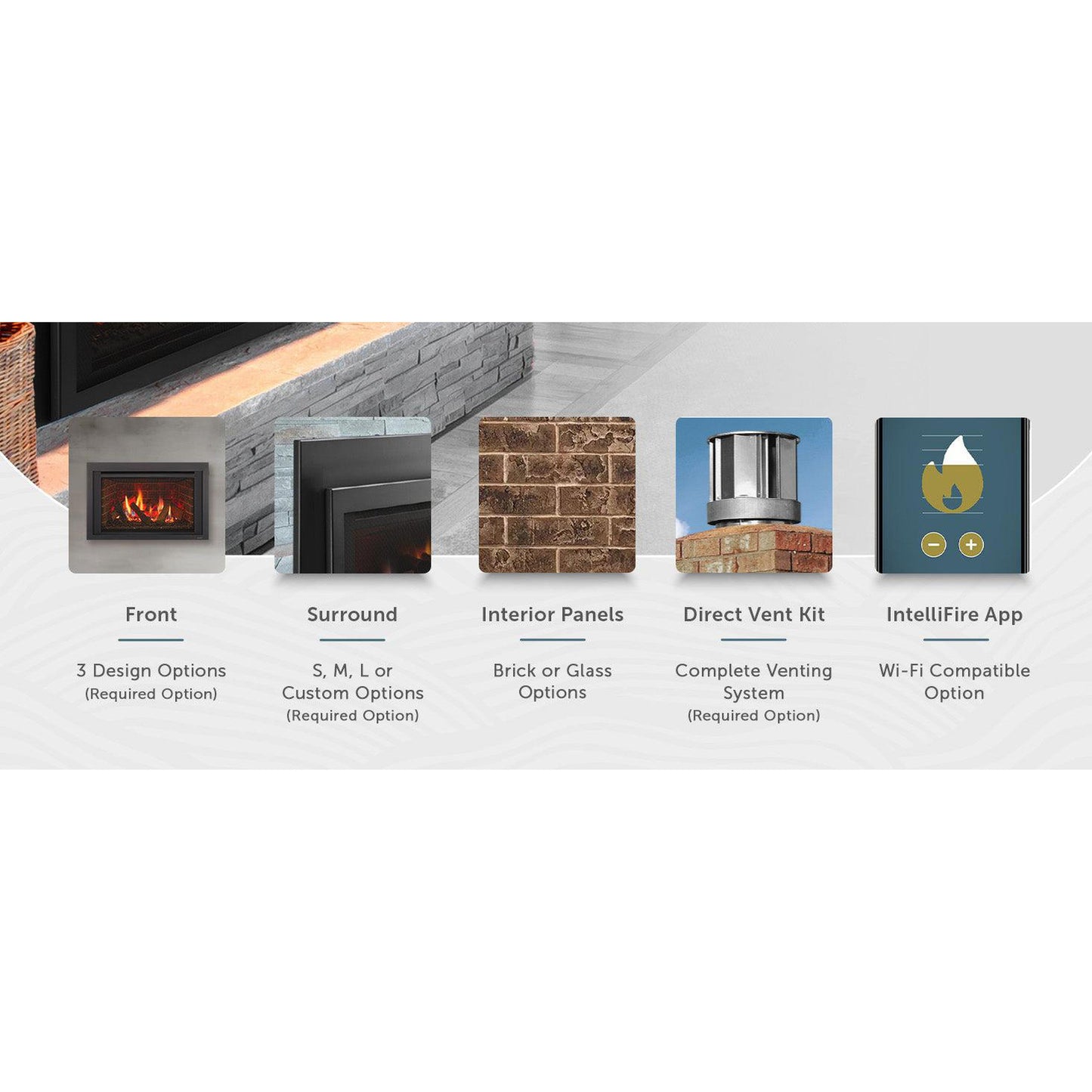 Majestic Ruby 25" Traditional Direct Vent Natural Gas Fireplace Insert With IntelliFire Touch Ignition System