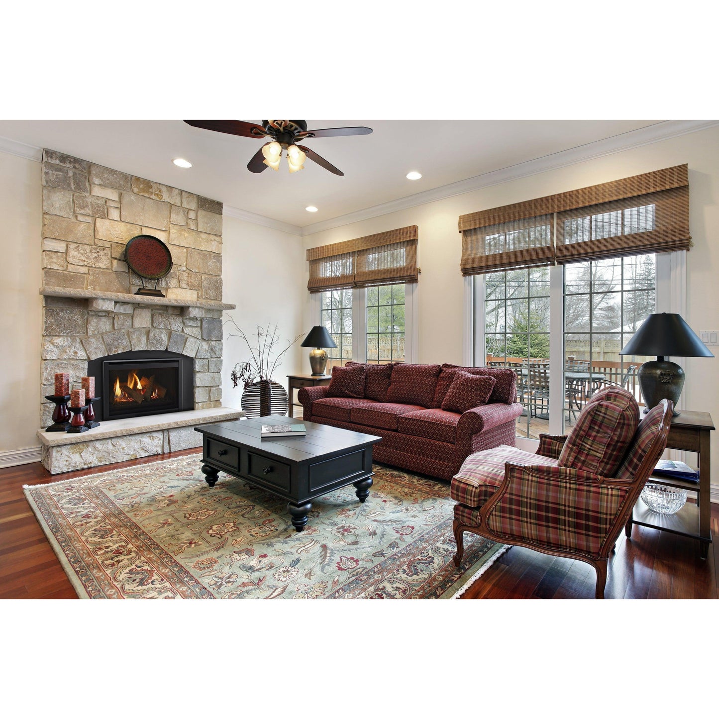 Majestic Ruby 25" Traditional Direct Vent Natural Gas Fireplace Insert With IntelliFire Touch Ignition System