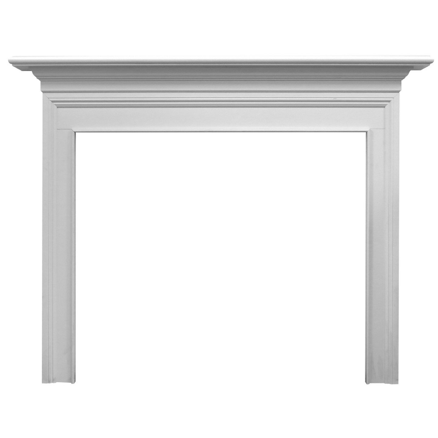 Majestic Select Series Richland C 53" Primed MDF Transitional Style Flush Wood Fireplace Mantel With Custom Provincial Stain Color