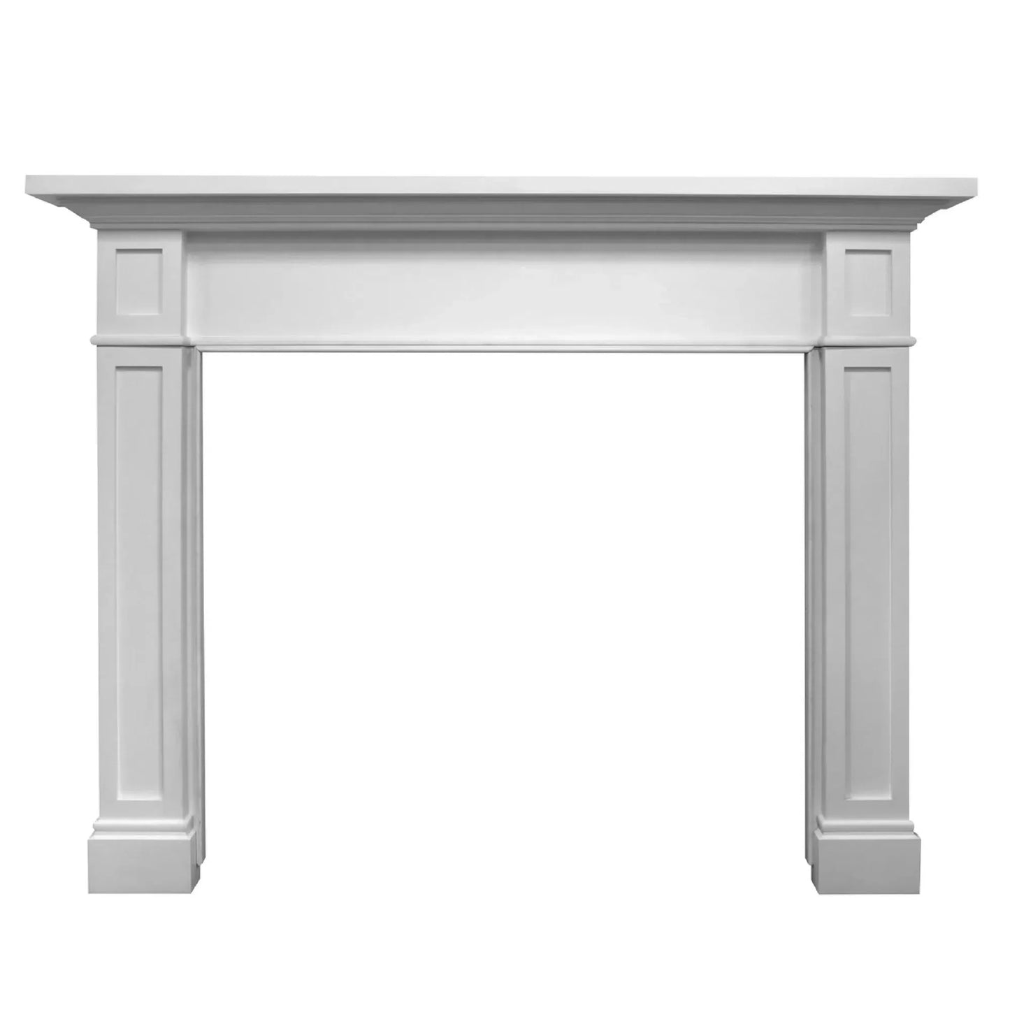 Majestic Signature Series Acadia A 44" Primed MDF Traditional Style Flush Wood Fireplace Mantel With Custom Whitewash Stain Color