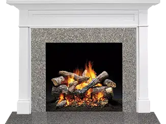 Majestic Signature Series Roxborough A 44" Primed MDF Traditional Style Flush Wood Fireplace Mantel With Custom New Gray Stain Color