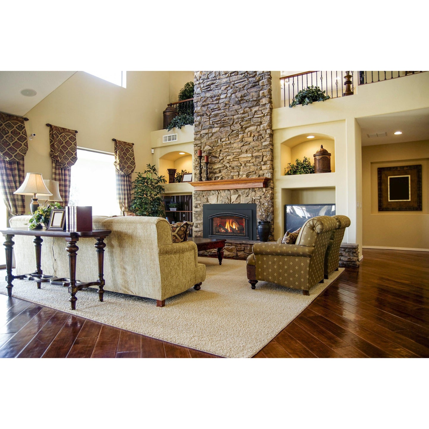 Majestic Trilliant Large 35" Traditional Direct Vent Natural Gas Fireplace Insert With IntelliFire Touch Ignition System