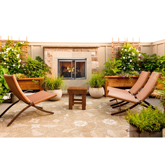 Majestic Vesper 36" Traditional Outdoor Vent-Free Gas Fireplace With Herringbone Refractory