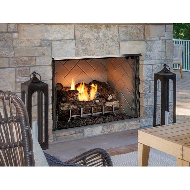 Majestic Vesper 42" Traditional Outdoor Vent-Free Gas Fireplace With Herringbone Refractory