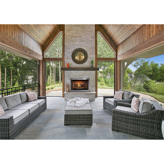 Majestic Vesper 42" Traditional Outdoor Vent-Free Gas Fireplace With Traditional Stacked Refractory