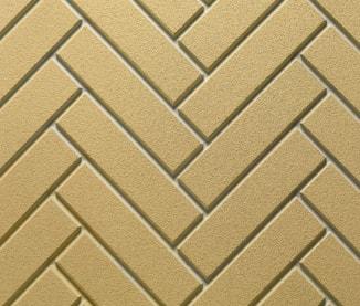 Majestic Yellow Herringbone Molded Brick Panels for Ashland 50" Wood Burning Fireplace