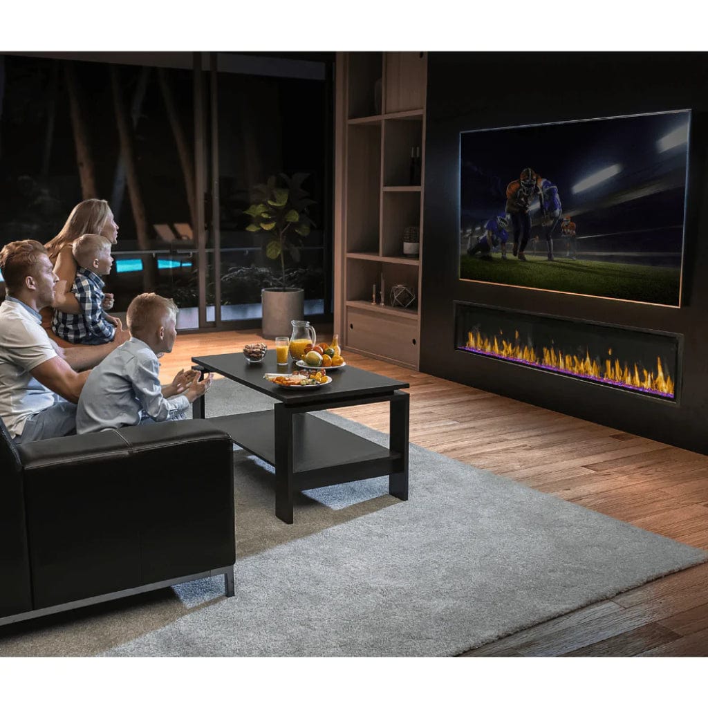 Modern Flames Orion Slim 76"Heliovision Built-in / Wall-Mounted Linear Smart Virtual Electric Fireplace