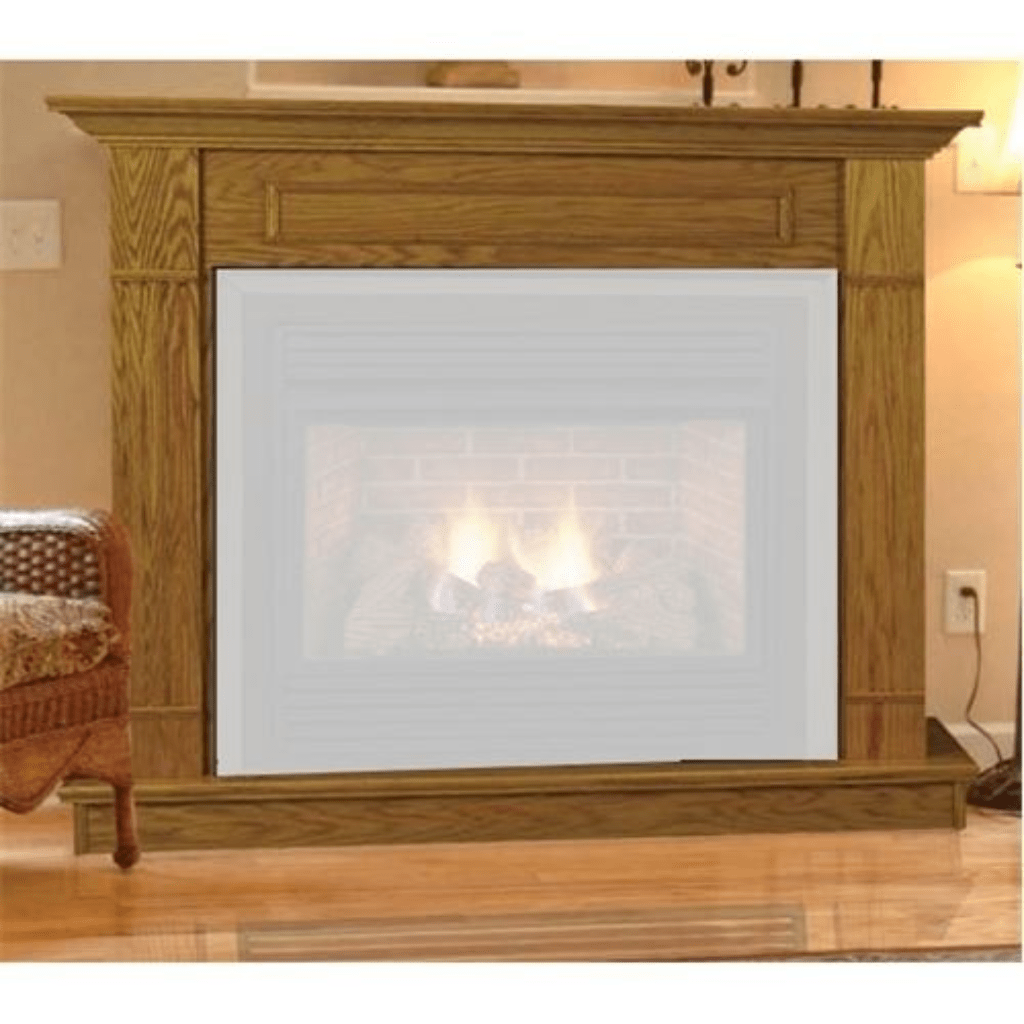 Monessen 36" Honey Oak Surround Wall Mantel Cabinet With Hearth