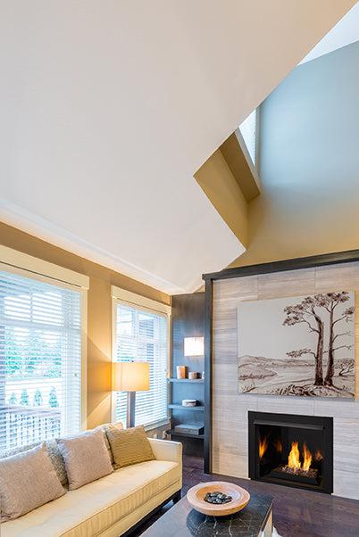 Monessen Lo-Rider 36" Clean Face Vent Free Gas Firebox With Multi-tonal Gray Stacked Traditional Fiber Interior Panels