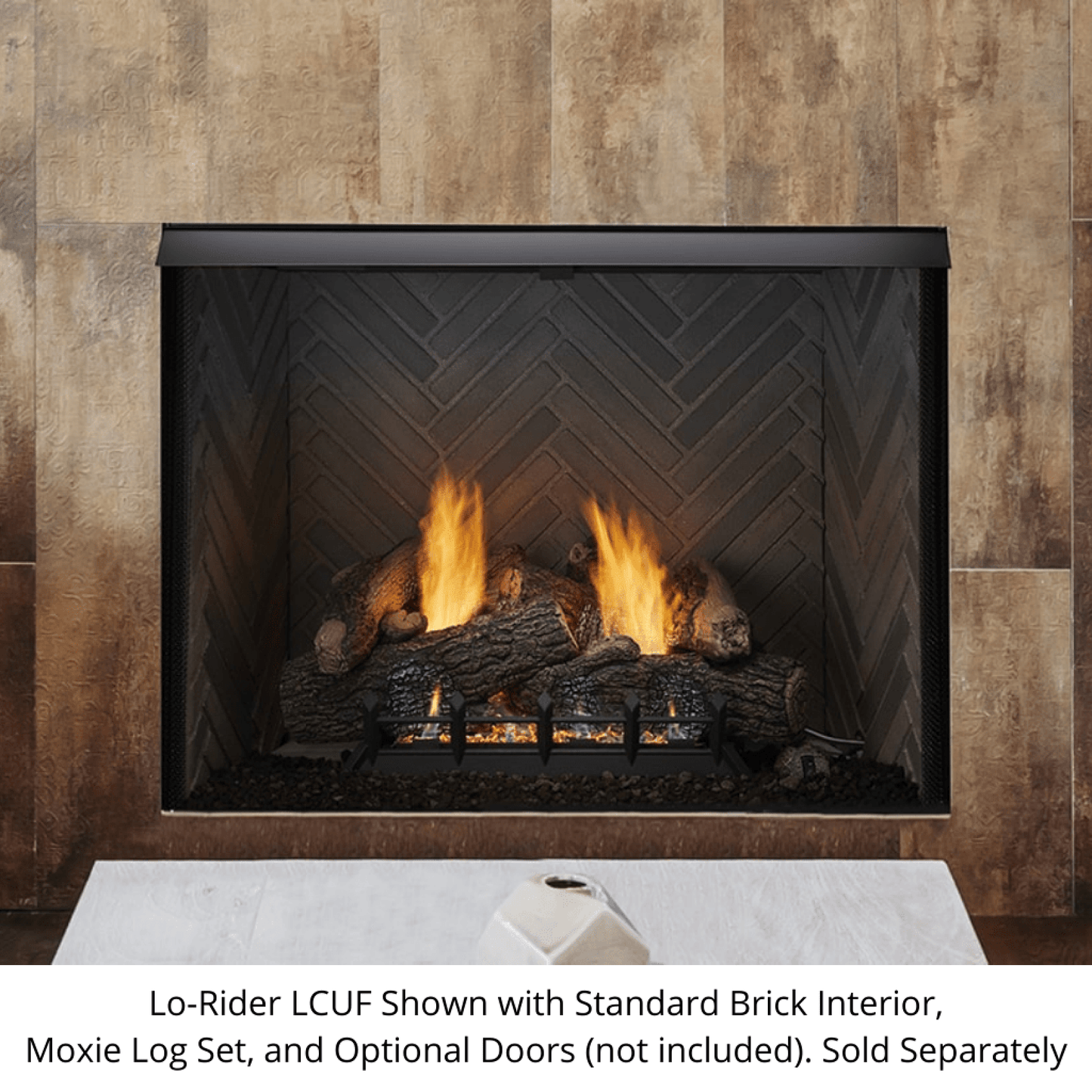 Monessen 42" Lo-Rider LCUF Clean Face Vent Free Firebox with Traditional Refractory Firebrick
