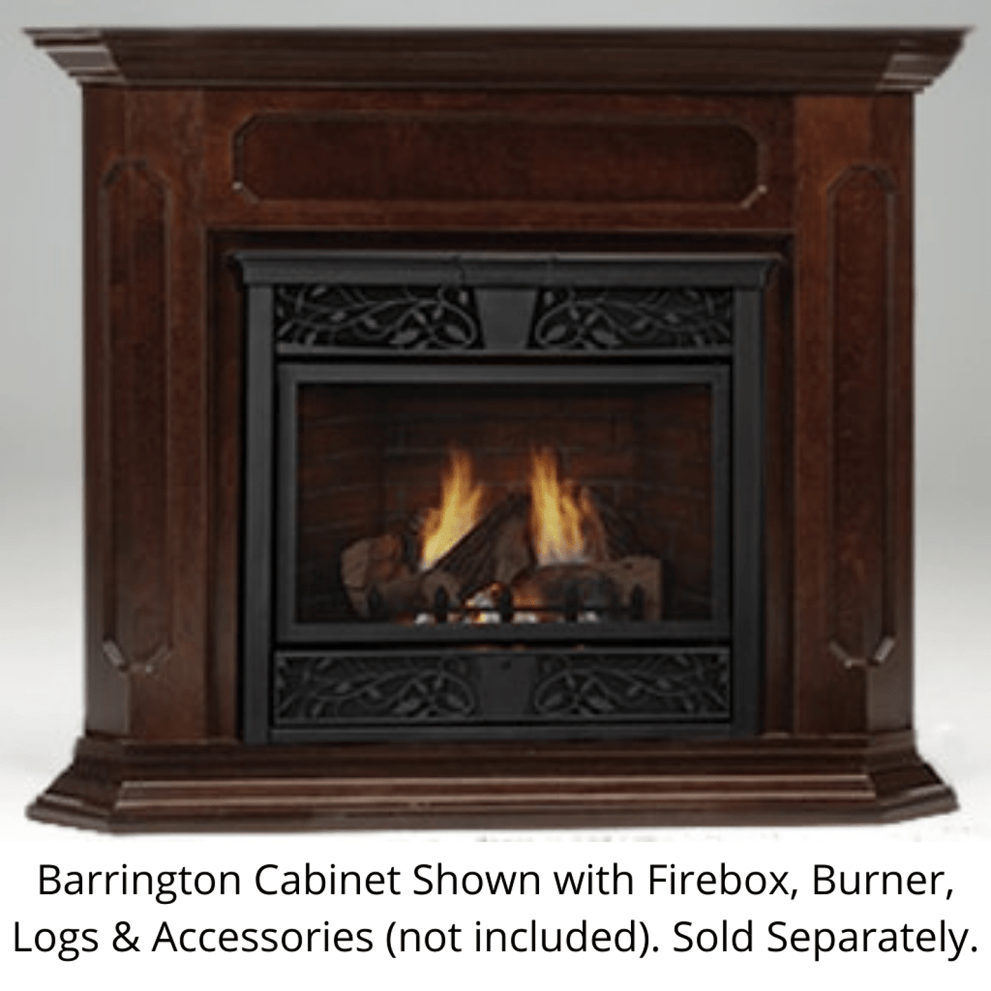 Monessen 67" Unfinished Barrington Adjustable Wood Wall Cabinet For Fireboxes and Fireplaces