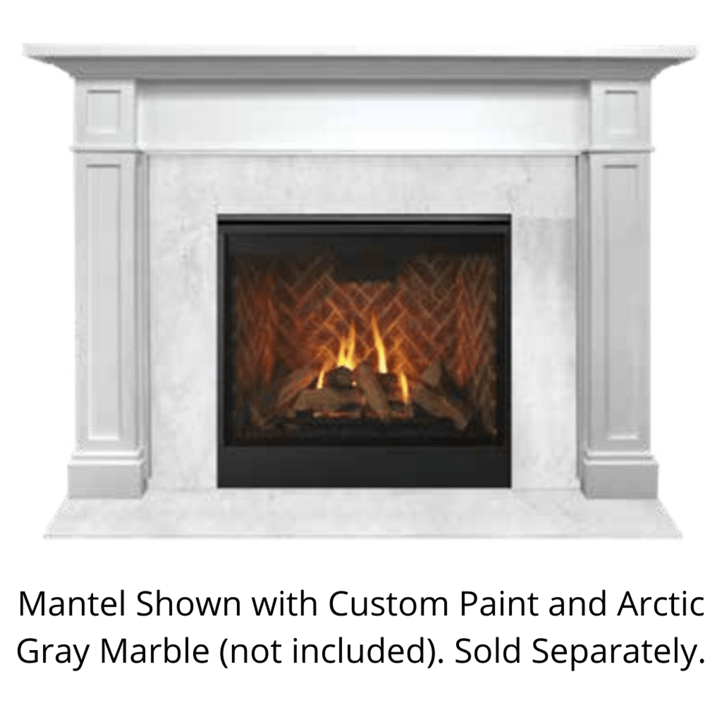Monessen Signature Series Acadia B 48" Primed MDF Flush Wood Mantel