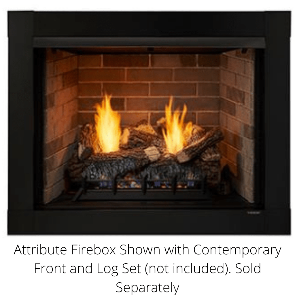 Monessen Attribute 32" Universal Circulating Vent Free Firebox With Radiant Face and Multitonal Brown Reversible Interior Panels