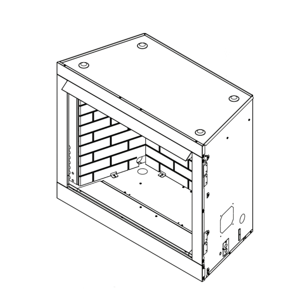 Monessen Attribute 32" Universal Circulating Vent Free Firebox With Radiant Face and Multitonal Brown Reversible Interior Panels