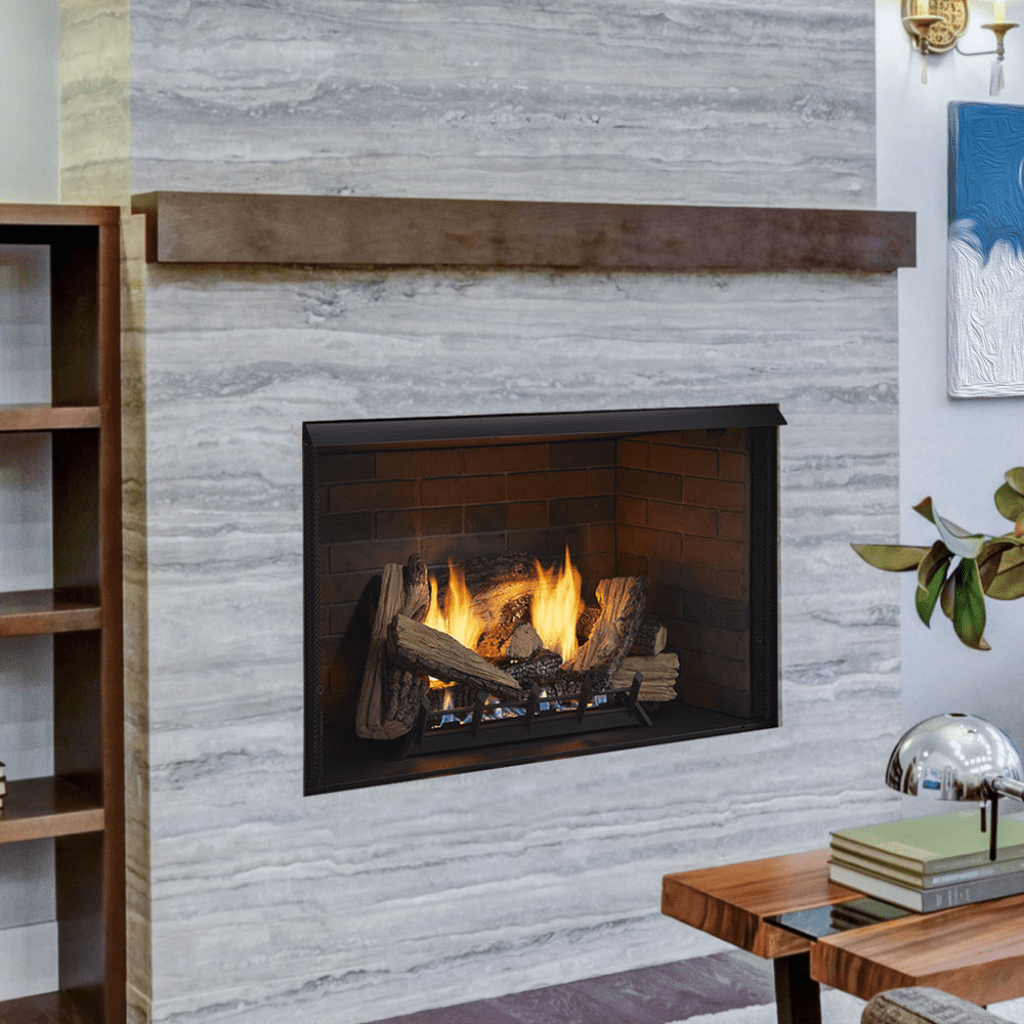 Monessen Attribute 32" Universal Circulating Vent Free Firebox With Radiant Face and Multitonal Brown Reversible Interior Panels