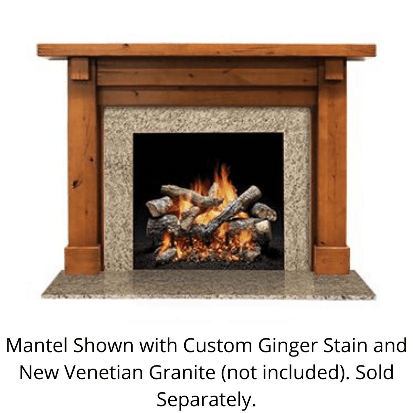 Monessen Design Series Battlefield B 48" Distressed Knotty Alder Unfinished Flush Wood Mantel