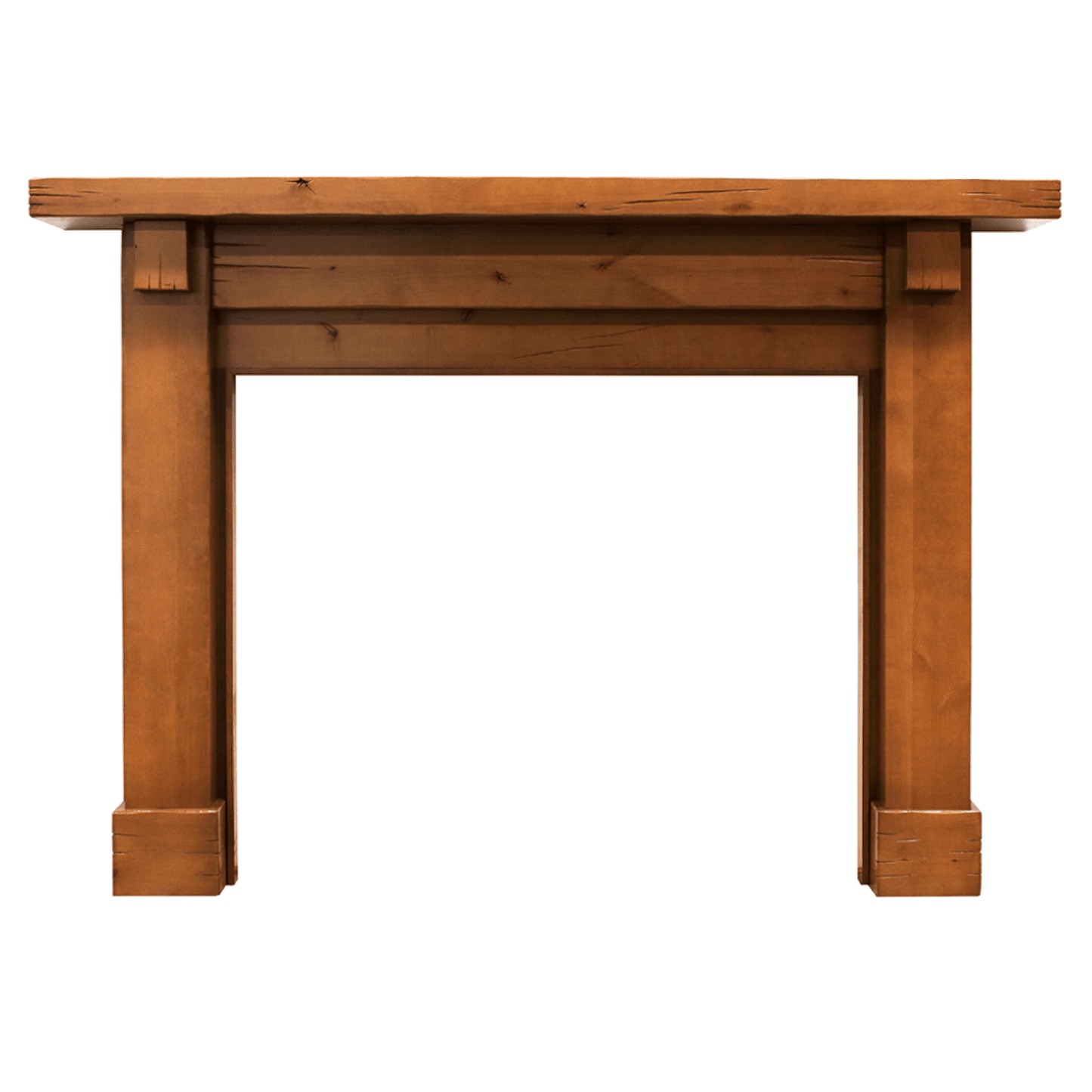 Monessen Design Series Battlefield B 48" Distressed Knotty Alder Unfinished Flush Wood Mantel