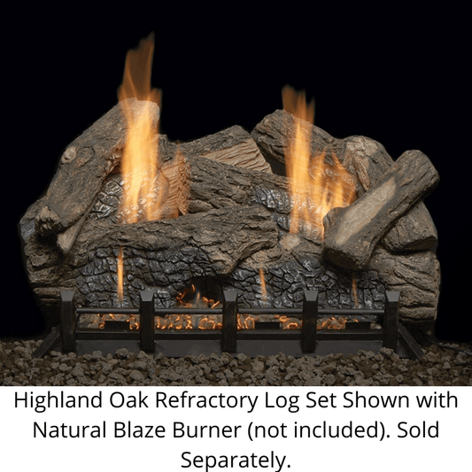Monessen Highland Oak 24" Refractory Gas Log Set