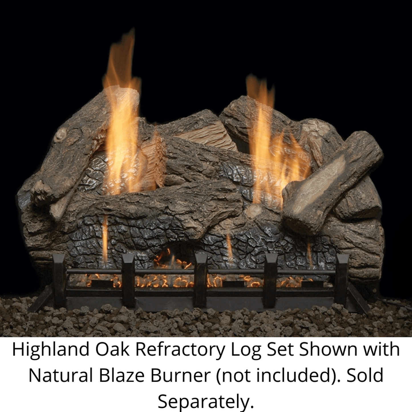 Monessen Highland Oak 30" Refractory Gas Log Set