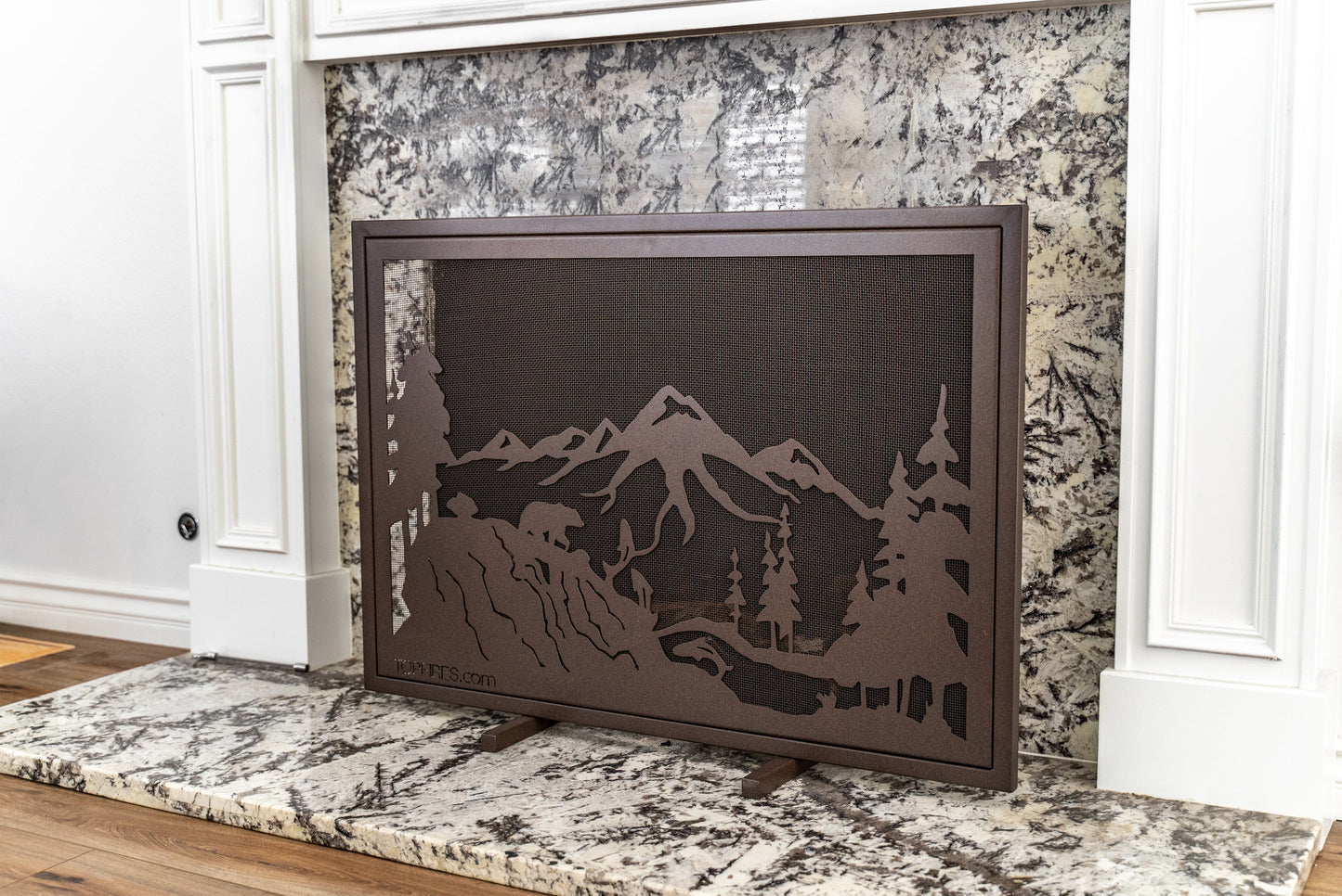 Fireplace Screen 40" X 30" by The Outdoor Plus - Powder Coated