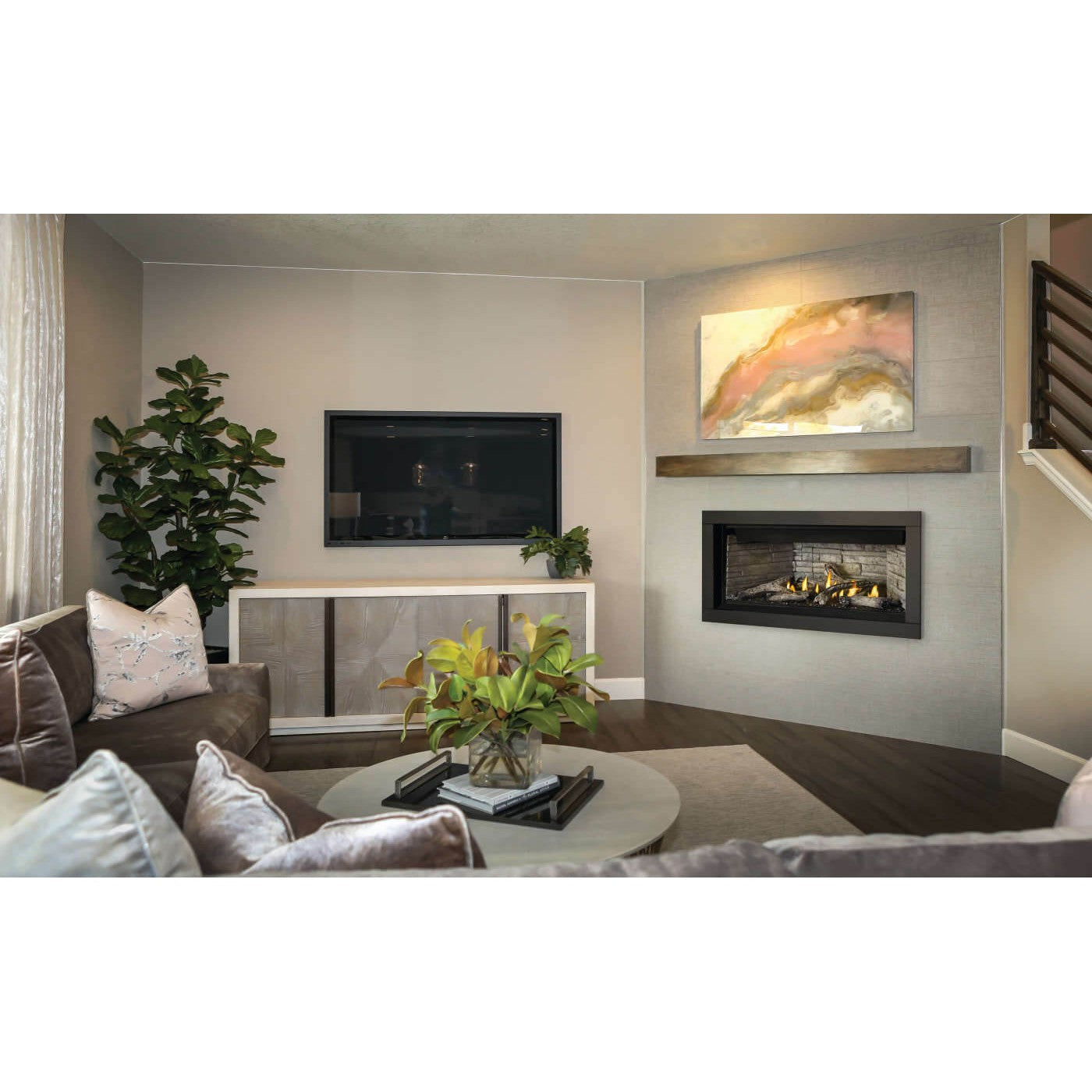 Napoleon Ascent Linear 42" Electronic Ignition, Natural Gas Direct Vent Fireplace